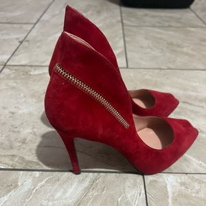 Enzo Angiolini Red Zipper Pumps Size 8